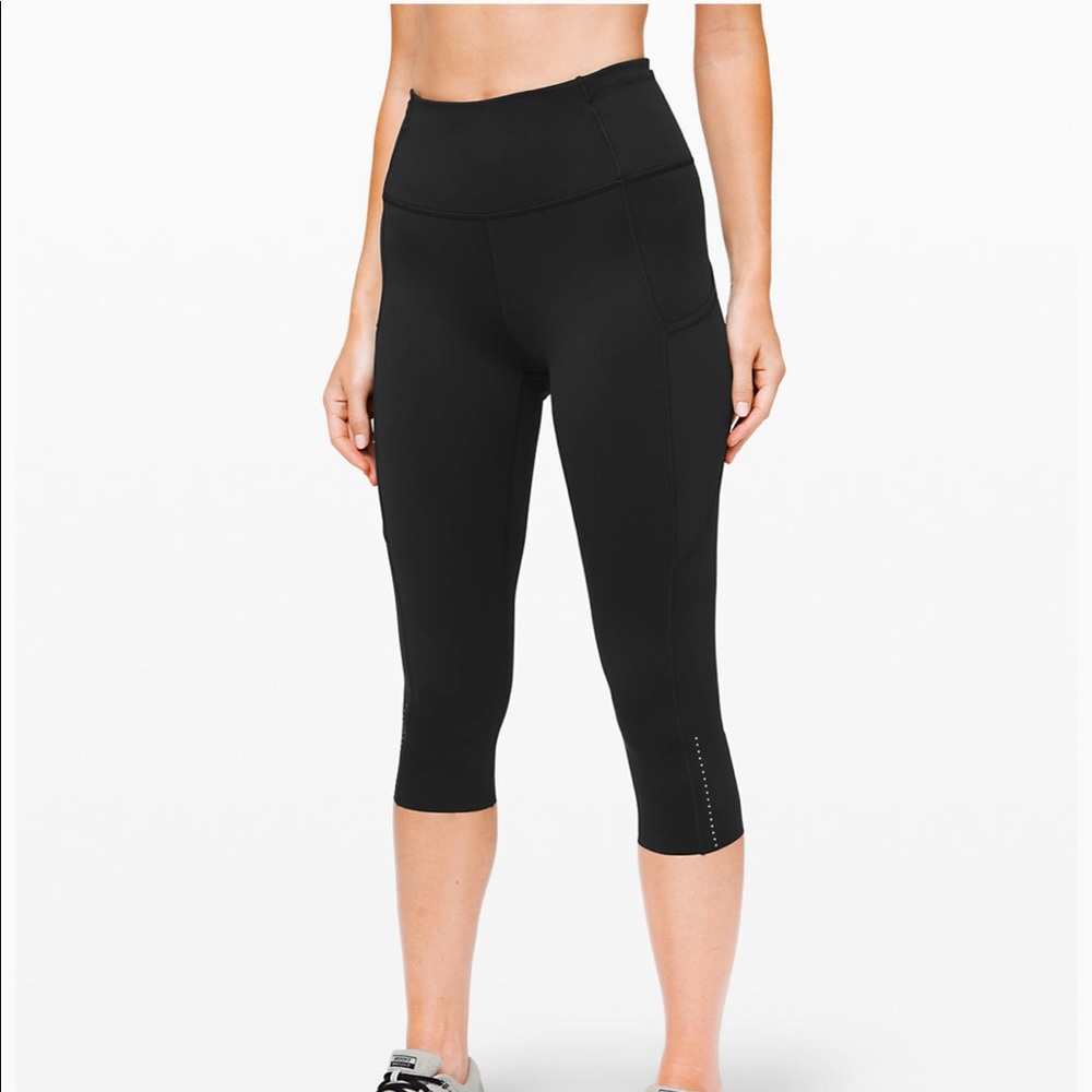 Lululemon Fast & Free Reflective Cropped Leggings